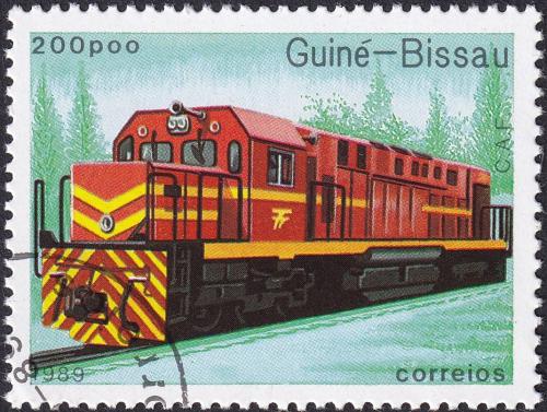 Potovn znmka Guinea-Bissau 1989 Lokomotiva Mi# 1035 - zvtit obrzek