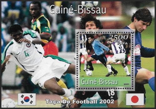 Potovn znmka Guinea-Bissau 2001 MS ve fotbale Mi# Block 316 Kat 12