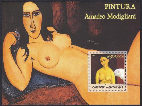 Potovn znmka Guinea-Bissau 2005 Umn, akty, Modigliani Mi# Block 508 Kat 10 - zvtit obrzek