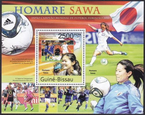 Potovn znmka Guinea-Bissau 2011 Homare Sawa, fotbalistka Mi# Block 951 Kat 10