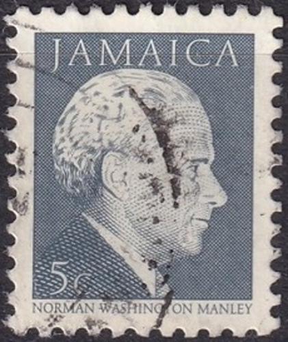 Potovn znmka Jamajka 1987 Norman Washington Manley, politik Mi# 657 I 