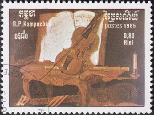 Potovn znmka Kamboda 1985 Umn, Jean-Baptiste Oudry Mi# 682