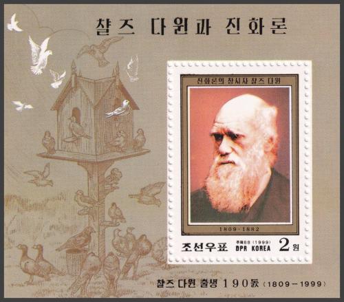 Potovn znmka KLDR 1999 Charles Darwin Mi# Block 424