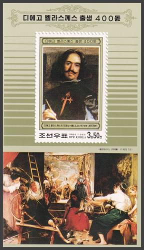 Potovn znmka KLDR 1999 Diego Velazquez Mi# Block 426