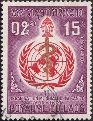 Potovn znmka Laos 1968 WHO, 20. vro Mi# 230