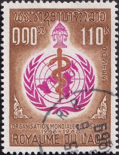 Potovn znmka Laos 1968 WHO, 20. vro Mi# 233