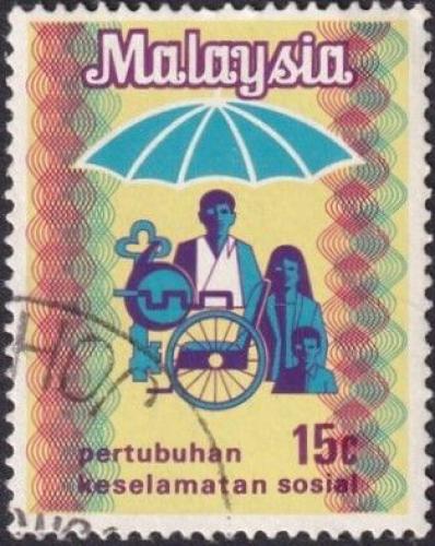 Potovn znmka Malajsie 1973 Sociln zabepeen 1A Mi# 100