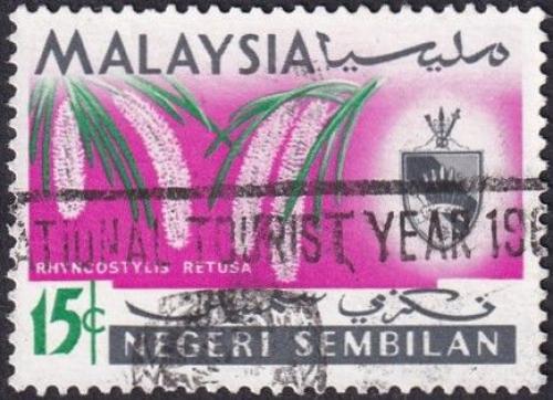 Potovn znmka Malajsie, Negeri Sembilan 1965 Orchidej Mi# 84