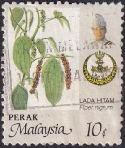 Potovn znmka Malajsie, Perak 1986 Pepovnk ern Mi# 149 A