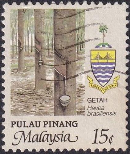 Potovn znmka Malajsie Pulau Pinang 1986 Prodn kauuk Mi# 98