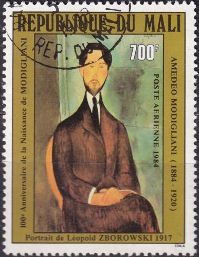 Potovn znmka Mali 1984 Umn, Amedeo Modigliani Mi# 988 