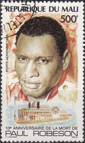 Potovn znmka Mali 1986 Paul Robeson, herec 1A Mi# 1066