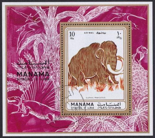 Potovn znmka Manma 1971 Mamut srsnat Mi# Block 135 A