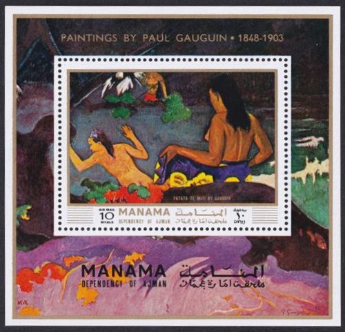 Potovn znmka Manma 1971 Umn, Paul Gauguin Mi# Block 169 A Kat 10