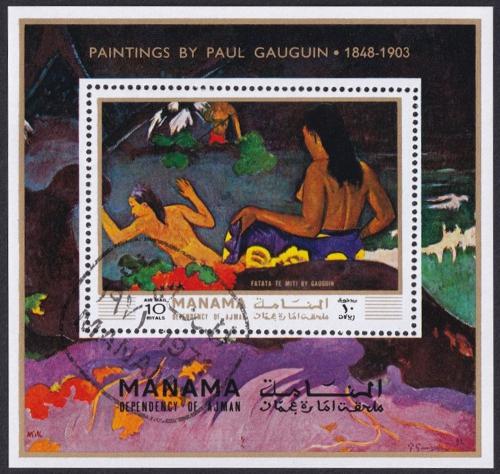 Potovn znmka Manma 1971 Umn, Paul Gauguin Mi# Block 169 A