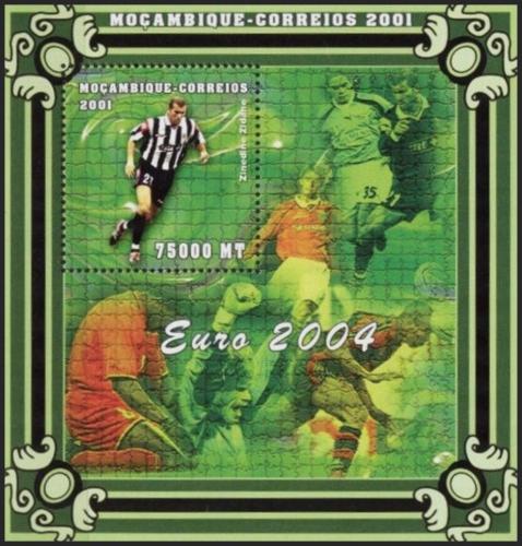 Potovn znmka Mosambik 2001 ME ve fotbale, Zinedine Zidane Mi# Block 89 Kat 10