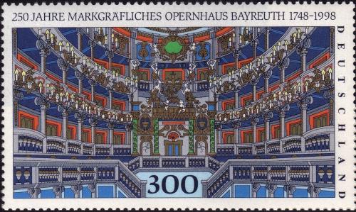 Potovn znmka Nmecko 1998 Markrabc opern dm v Bayreuthu Mi# 1983