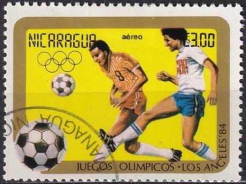 Potovn znmka Nikaragua 1984 LOH Los Angeles, fotbal Mi# 2526