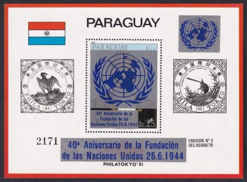 Potovn znmka Paraguay 1981 Vro OSN VELK RARITA - JEN 3800 EMIS