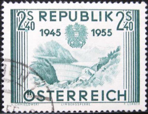 Potovn znmka Rakousko 1955 Vro osvobozen Mi# 1016