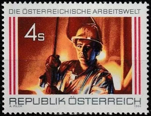 Potovn znmka Rakousko 1986 Ocel Mi# 1872