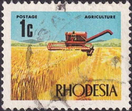 Potovn znmka Rhodsie, Zimbabwe 1970 Kombajn Mi# 88