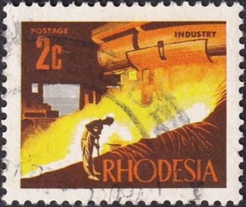 Potovn znmka Rhodsie, Zimbabwe 1970 Slvrna Mi# 89