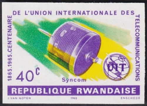 Potovn znmka Rwanda 1965 Vro ITU neperf. Mi# 115 B