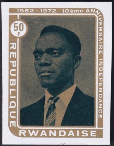 Potovn znmka Rwanda 1972 Prezident Kayibanda neperf. Mi# 520 B Kat 7