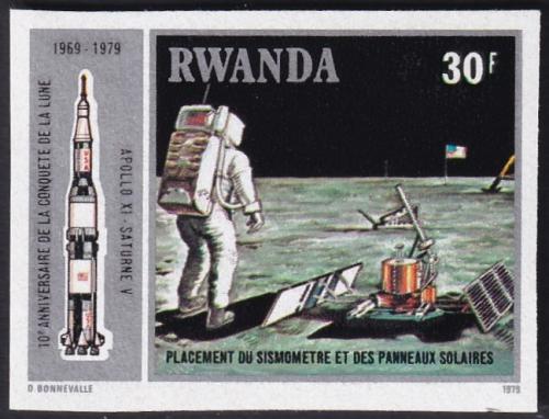 Potovn znmka Rwanda 1980 Przkum Msce neperf. Mi# 1030 B