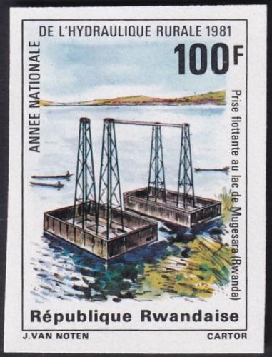 Potovn znmka Rwanda 1981 Jezero neperf. Mi# 1158 B Kat 10