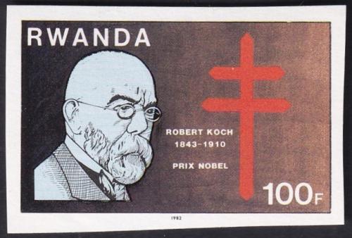 Potovn znmka Rwanda 1982 Robert Koch, neperf. Mi# 1190 B Kat 7.50