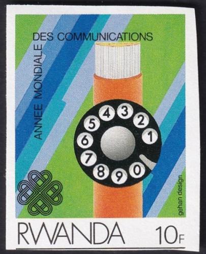 Potovn znmka Rwanda 1984 Telefon neperf. Mi# 1262 B