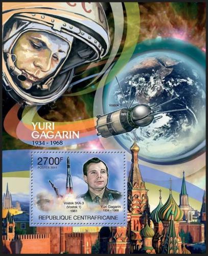 Potovn znmka SAR 2011 Jurij Gagarin Mi# Mi# Block 735 Kat 11