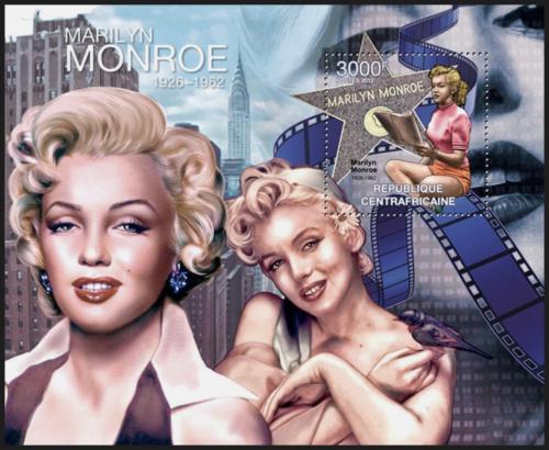 Potovn znmka SAR 2012 Marilyn Monroe Mi# Block 959 Kat 14