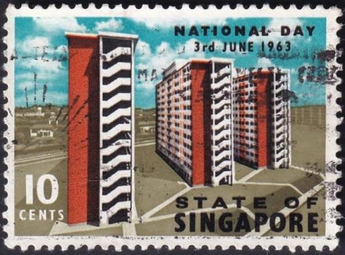 Potovn znmka Singapur 1963 Autonomie, 4. vro 1A Mi# 72