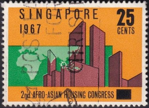 Potovn znmka Singapur 1967 Kongres bydlen 1A Mi# 81