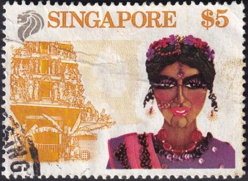 Potovn znmka Singapur 1990 Indick tanenice Mi# 613 Kat 9.50