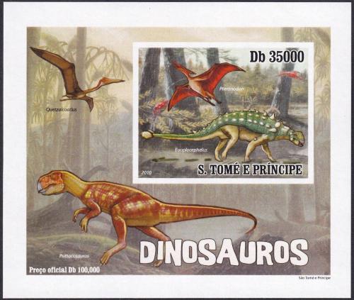 Potovn znmka Svat Tom 2010 Dinosaui DELUXE neperf. 1A Mi# 4386 B Block