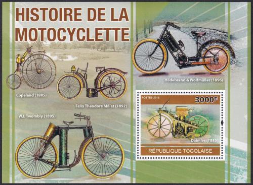 Potovn znmka Togo 2010 Historick motocykly 1A Mi# Block 561 Kat 12