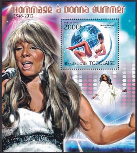 Potovn znmka Togo 2012 Donna Summer, zpvaka Mi# Block 735 Kat 8