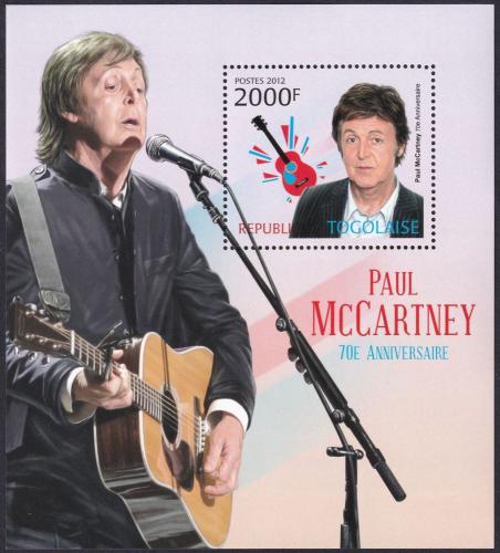 Potovn znmka Togo 2012 Paul McCartney, The Beatles Mi# Block 726 Kat 8 - zvtit obrzek