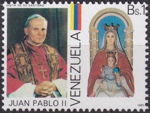 Potovn znmka Venezuela 1985 Pape Jan Pavel II. Mi# 2289