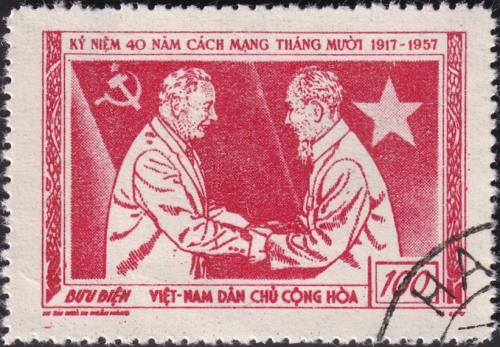 Potovn znmka Vietnam 1957 Rusk revoluce Mi# 64