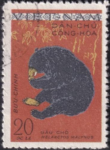 Potovn znmka Vietnam 1961 Helarctos malynus Mi# 155