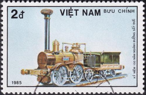 Potovn znmka Vietnam 1985 Parn lokomotiva Mi# 1611