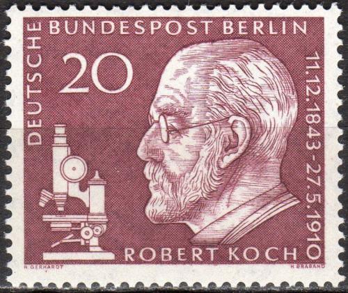Potovn znmka Zpadn Berln 1960 Robert Koch, bakteriolog Mi# 191