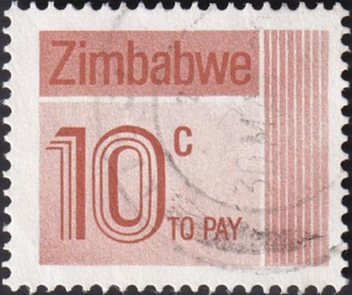 Potovn znmka Zimbabwe 1985 Nominl, doplatn Mi# 24