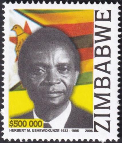 Potovn znmka Zimbabwe 2006 Herbert Musiyiwa Ushewokunze, politik Mi# 846