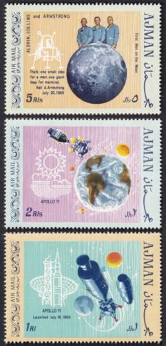 Potovn znmky Admn 1969 Prvn let na Msc Mi# 466-68 Kat 6.50